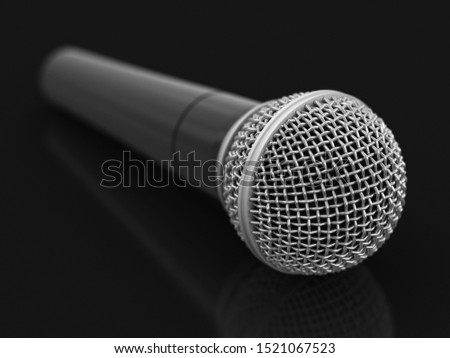 3d illustration. Microphone. Image with clipping path