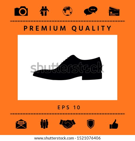 Men's shoe icon. Menu item in the web design