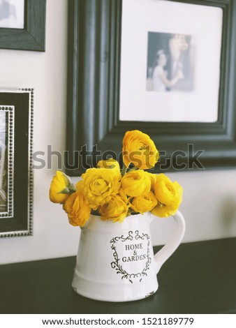 Yellow flowers in the living room 