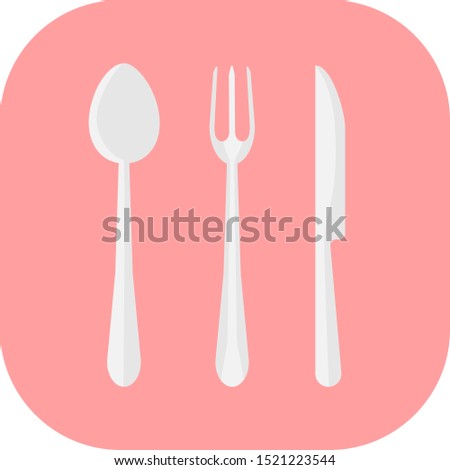 Minimalist colorful cutlery on a colored background.
Ideal for icons, medals or badges.