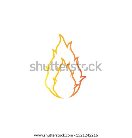 Fire Flame Logo design vector template. Abstract Elegant element Logotype concept icon
