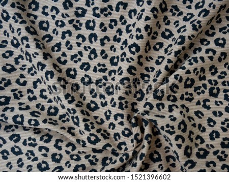 Textile fabric leopard pattern polyester and cotton fabric Background