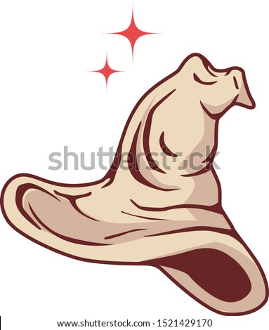 Witch Hat Hand Drawn Vector Clip Art