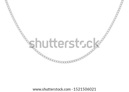 a white  golden chain necklace  Royalty-Free Stock Photo #1521506021