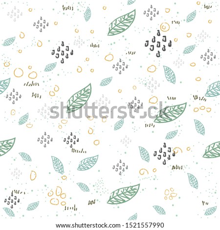Seamless Winter Pattern. Merry Christmas Texture. Scandinavian Style. Vector Illustration