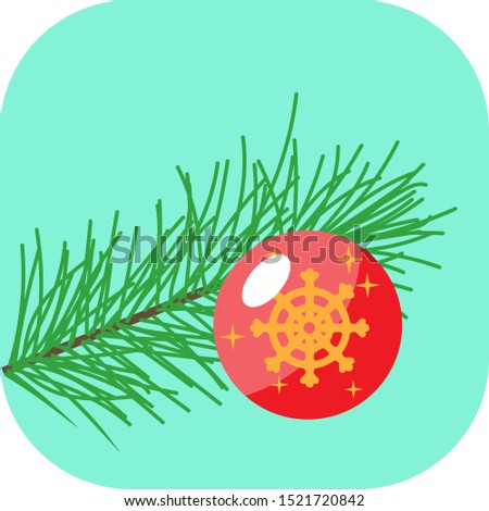 Minimalist colorful ball on a colored background.
Ideal for icons, medals or badges.