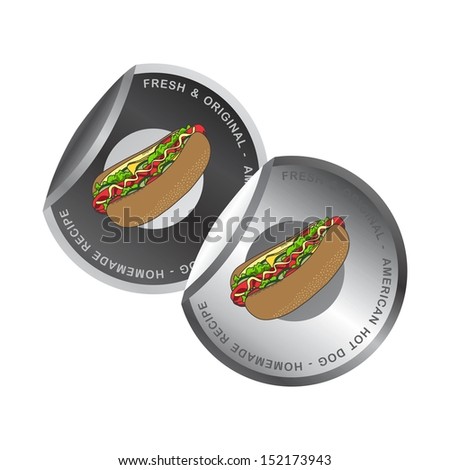 hot dog label sticker theme