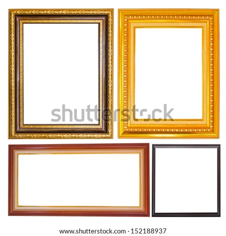 Set picture frames. Isolated over white background 