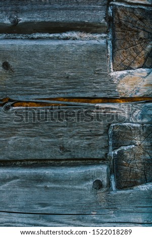 square log cabin, the wall of a wooden house