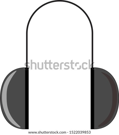Headphones, illustration, vector on white background.