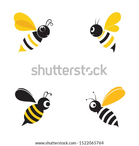 Bee Logo vector icon illustration design