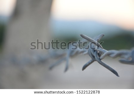 Strong barbed wire fence is used for encircling the territory.