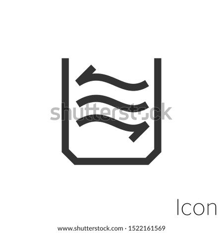 Icon water filling in black and white Illustration