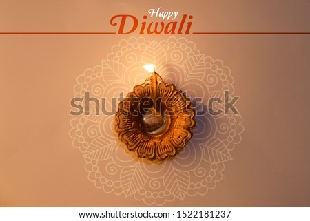 Diwali diya, Happy Diwali, Diwali Greeting Royalty-Free Stock Photo #1522181237