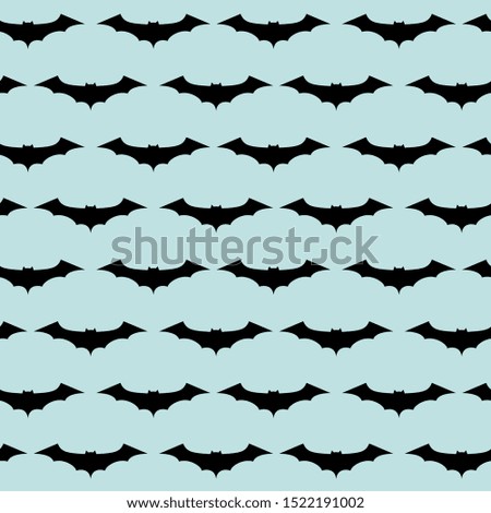 Seamless pattern of bat silhouette vector icon, vector illustration 