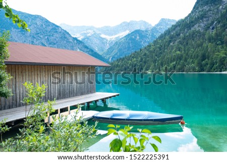Riverside of lake Plansee, Austria