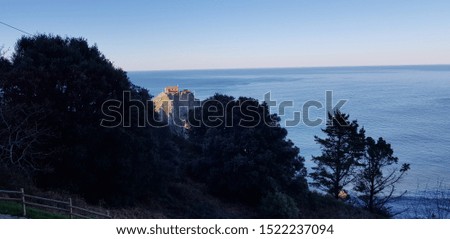 Landscape of the coast of the Basque Country in Spain