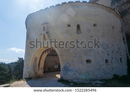 Cityscape of the Rasnov Fortress (Transilvania, Romania)