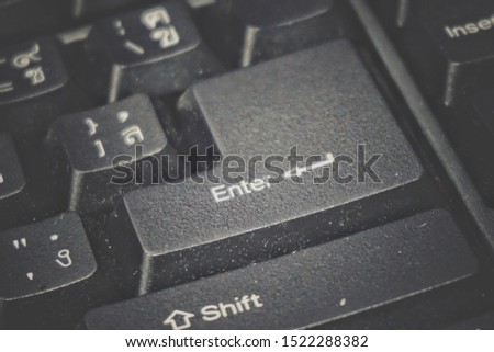 Close up picture of ENTER on keyboard