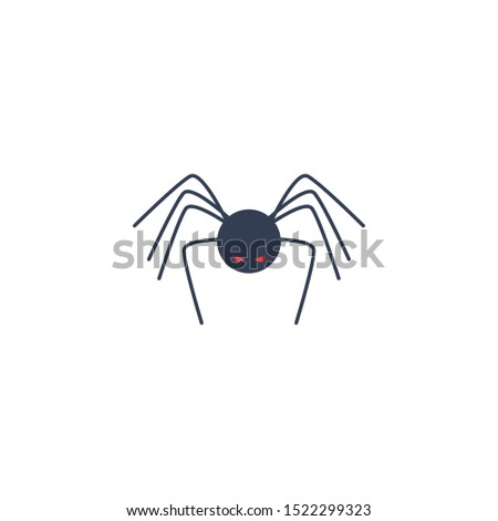 creepy spider animal on white background vector illustration design