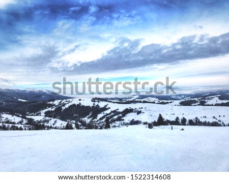 Snowy Carpathian mountains in winter