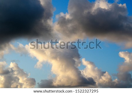 heavy rainy cumulus clouds background
