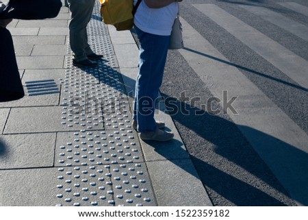 Tactile tiles for the visually impaired in the city
