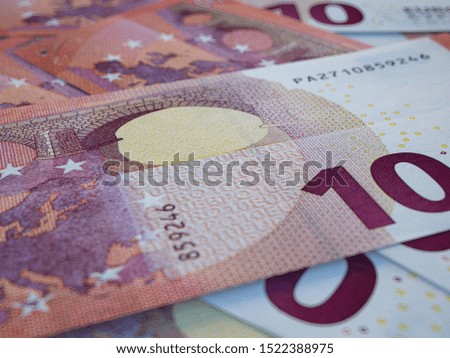 Euro banknotes background. Closeup high quality photo