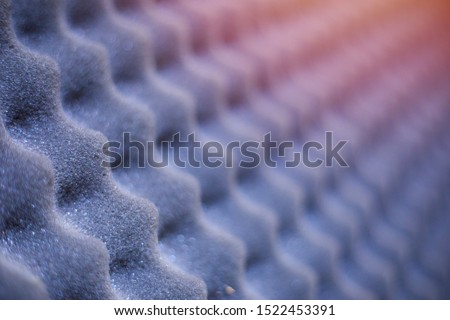 studio sound acoustical foam Background,Soundproof wall in sound studio Royalty-Free Stock Photo #1522453391