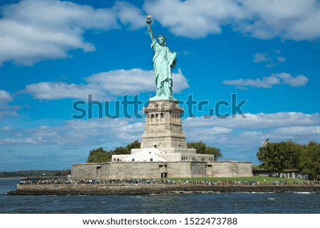 Front view of Statue Liberty Island, New York