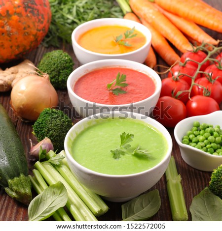 different sort of vegetable soup, winter soup