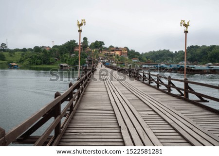  longest wooden bridge in Sangkhla Kanchanaburi Thailand
