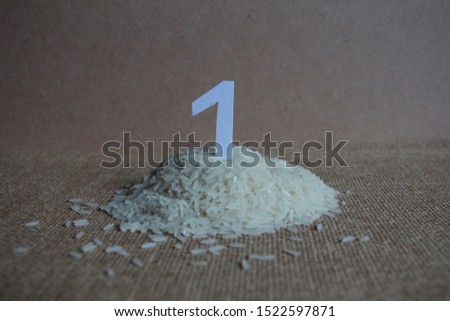 Number one rice grains quality concept backrground