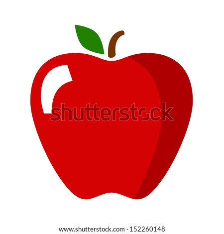 Apple Icon in Color Royalty-Free Stock Photo #152260148