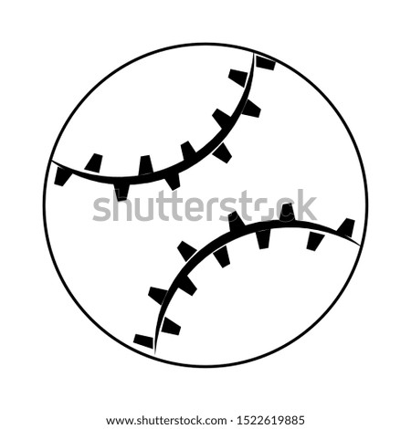 baseball ball icon over white background, vector illustration