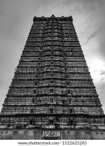 raja gopuram at murdeshwar shiva temple in murdeshwar,karnataka,india Royalty-Free Stock Photo #1522625285