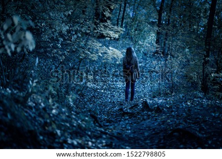 Mysterious Lonely Girl Walking Away Stock Photos And Images Avopix Com
