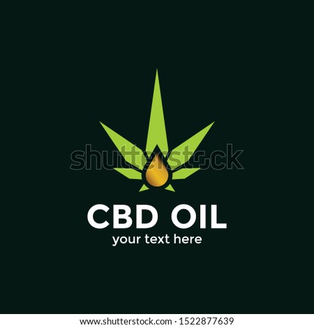 CBD logo vector for a Healthy Cannabis Products, Medical and CBD Industry.