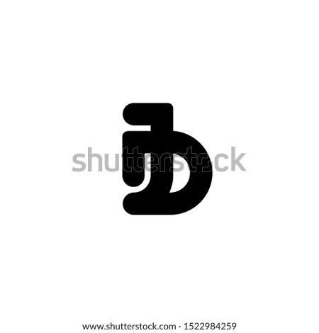 monogram logo design with incorporated letter J and D