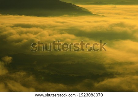 Tono City, Iwate Prefecture, Sea of clouds at sunrise