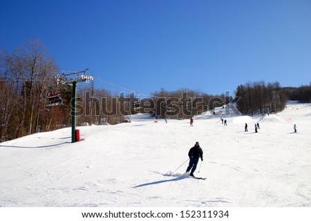 Winter scene in New England, USA 