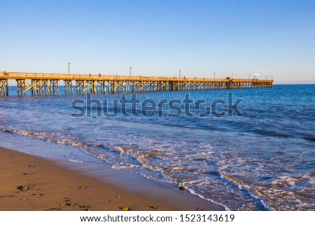 Goleta Beach Pier on the Santa Barbara Coast 