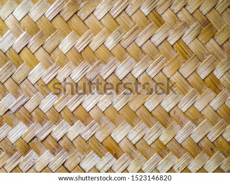 Bamboo handicrafts. Bamboo woven pattern. 