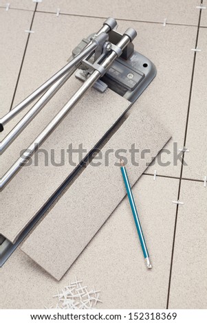 Instruments for tile laying and cutting