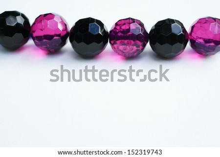 purple and black beads