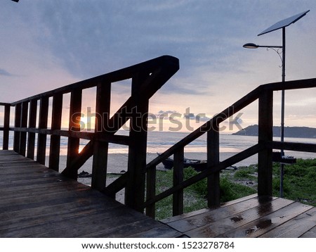 picture of sea sunset beach nature