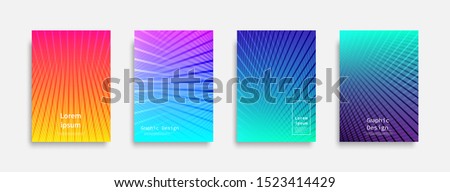 Minimal covers design. Colorful line design. Future geometric patterns. Eps10 vector. Royalty-Free Stock Photo #1523414429