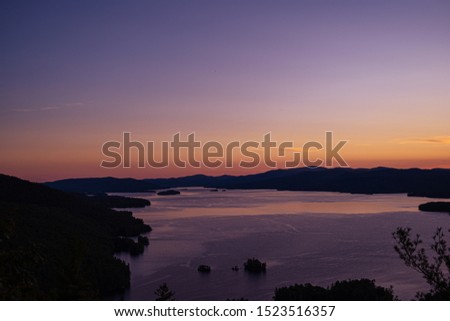 dusk at Lake George, New York