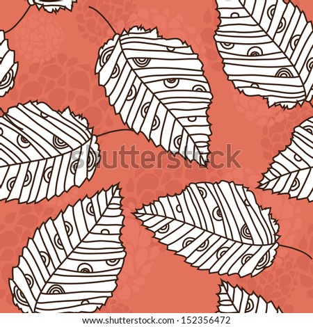 elegant seamless pattern with decorative leaves for your design
