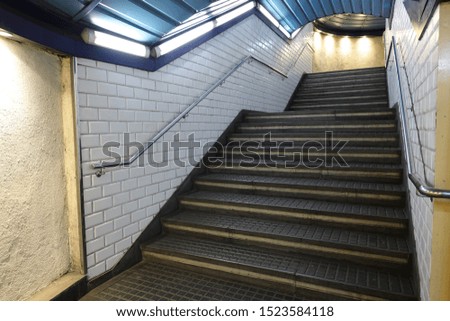 stairway and hall in the subway